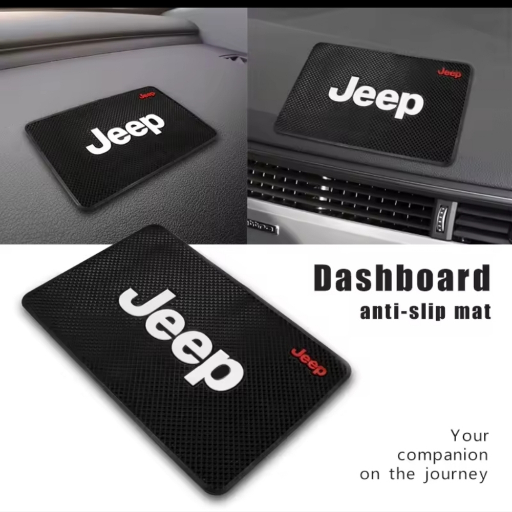 New Jeep Black Anti-Slip Dashboard Mat #1495-236